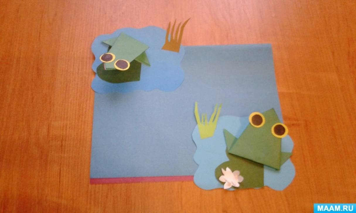 Майстер-клас з конструювання з паперу «Жаба»   Пропоную Вашій увазі іграшку, зроблену з кольорового паперу