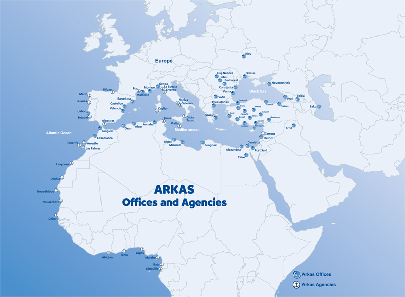Порти і офіси Arkas Line: