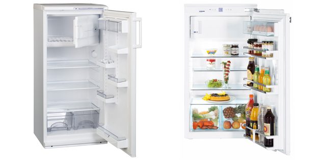 Висота однокамерного холодильника, як правило, не перевищує 150 см, ширина і глибина - максимум 60 см