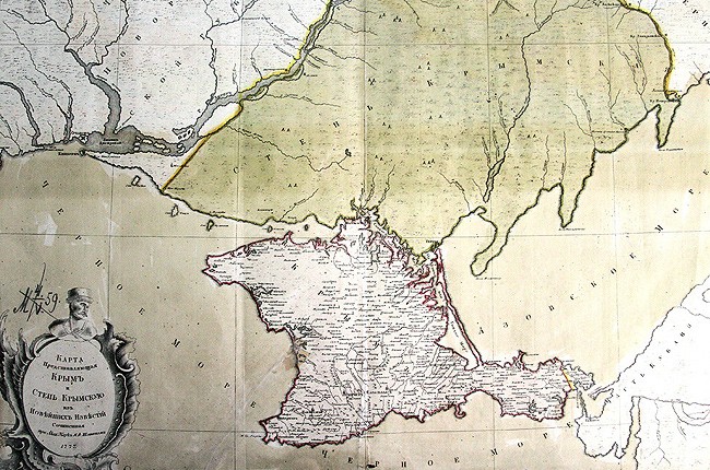 Карта, що представляє Крим і Степ Кримську з новітніх звісток, складена при Академії Наук   Санкт-Петербурга Я
